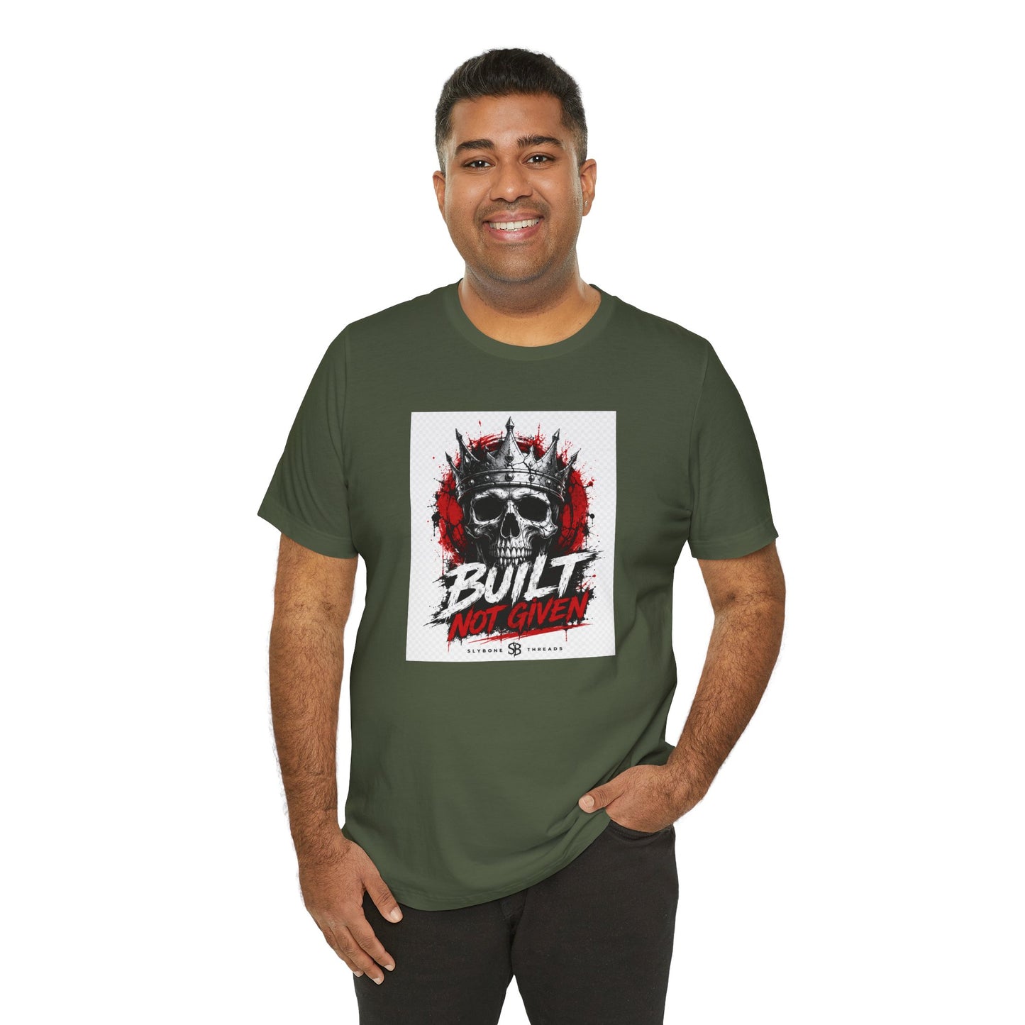 Built Not Given Skull Tee — Motivational Graphic T-Shirt