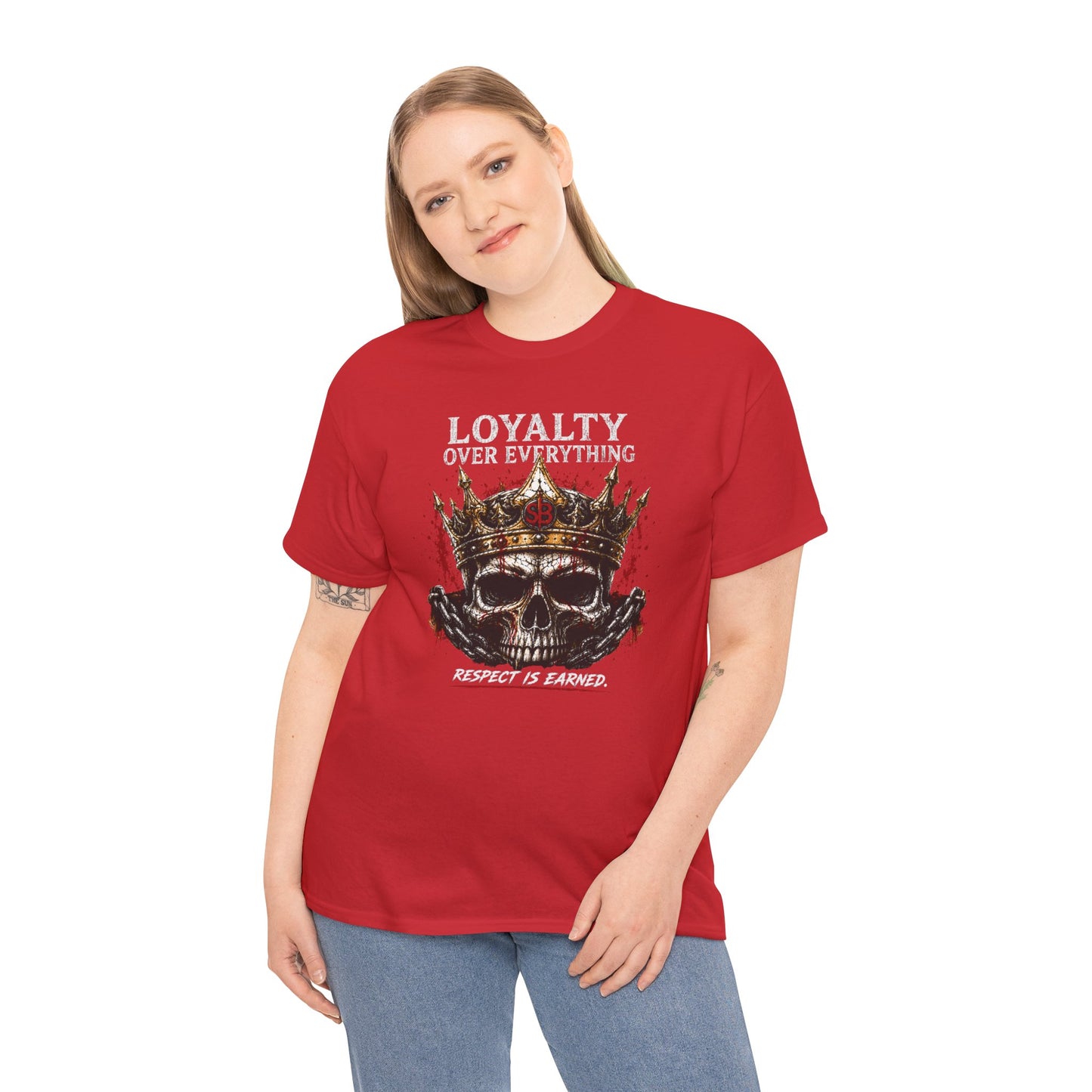 Loyalty Over Everything Skull Tee — 'Respect Is Earned' Graphic T‑Shirt