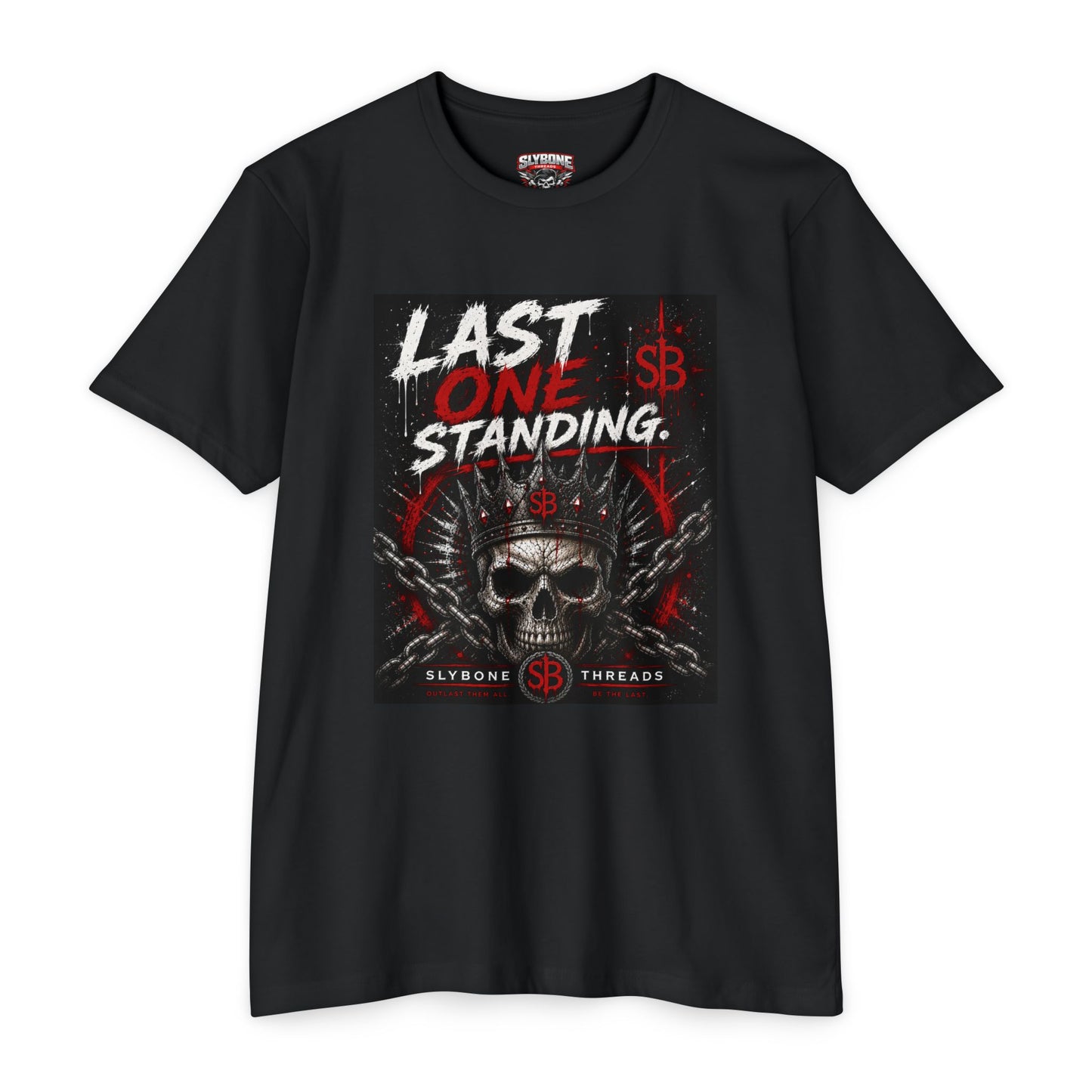 Last One Standing Skull T-Shirt — Edgy Biker/Gamer Graphic Tee