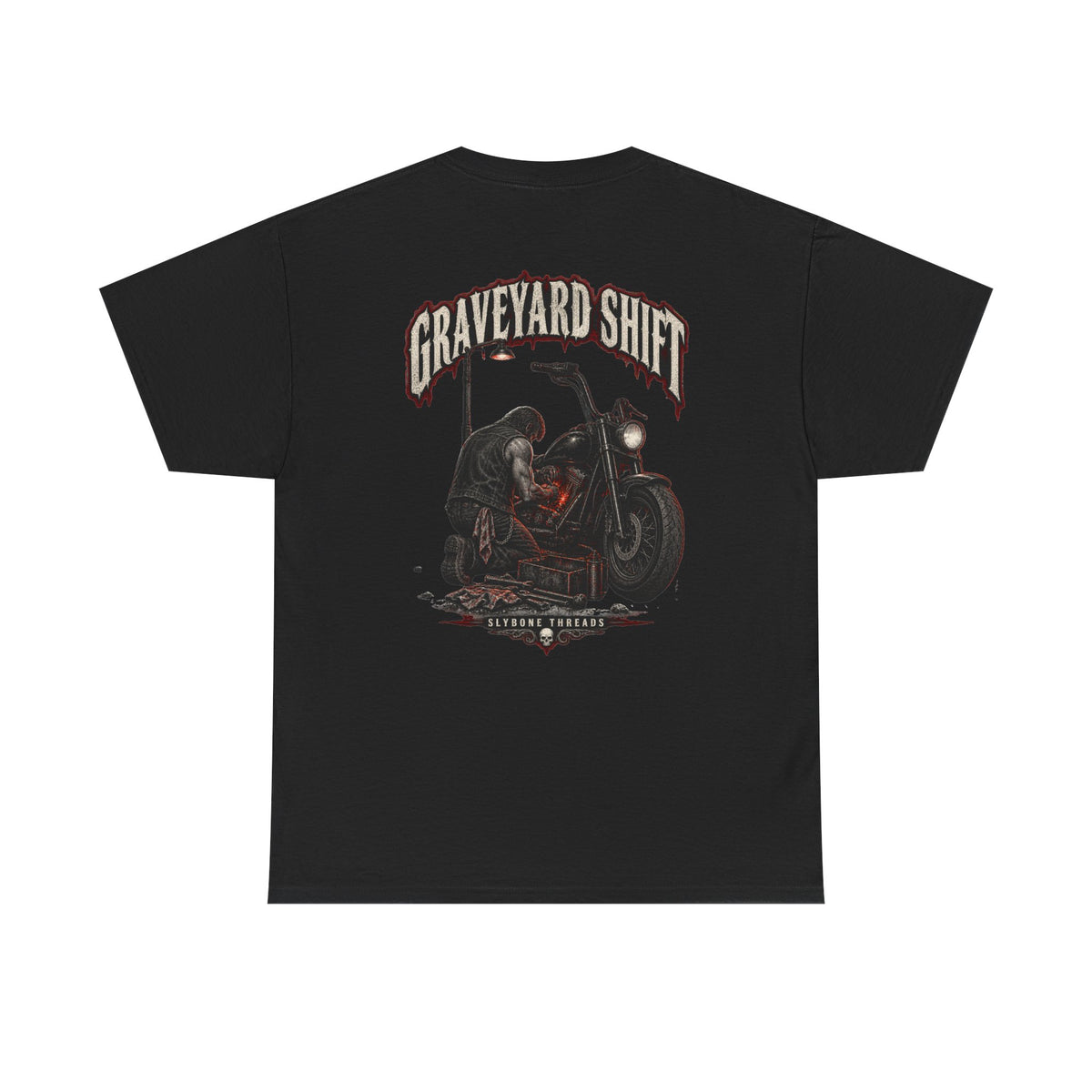 Graveyard Shift Motorcycle Graphic T-Shirt