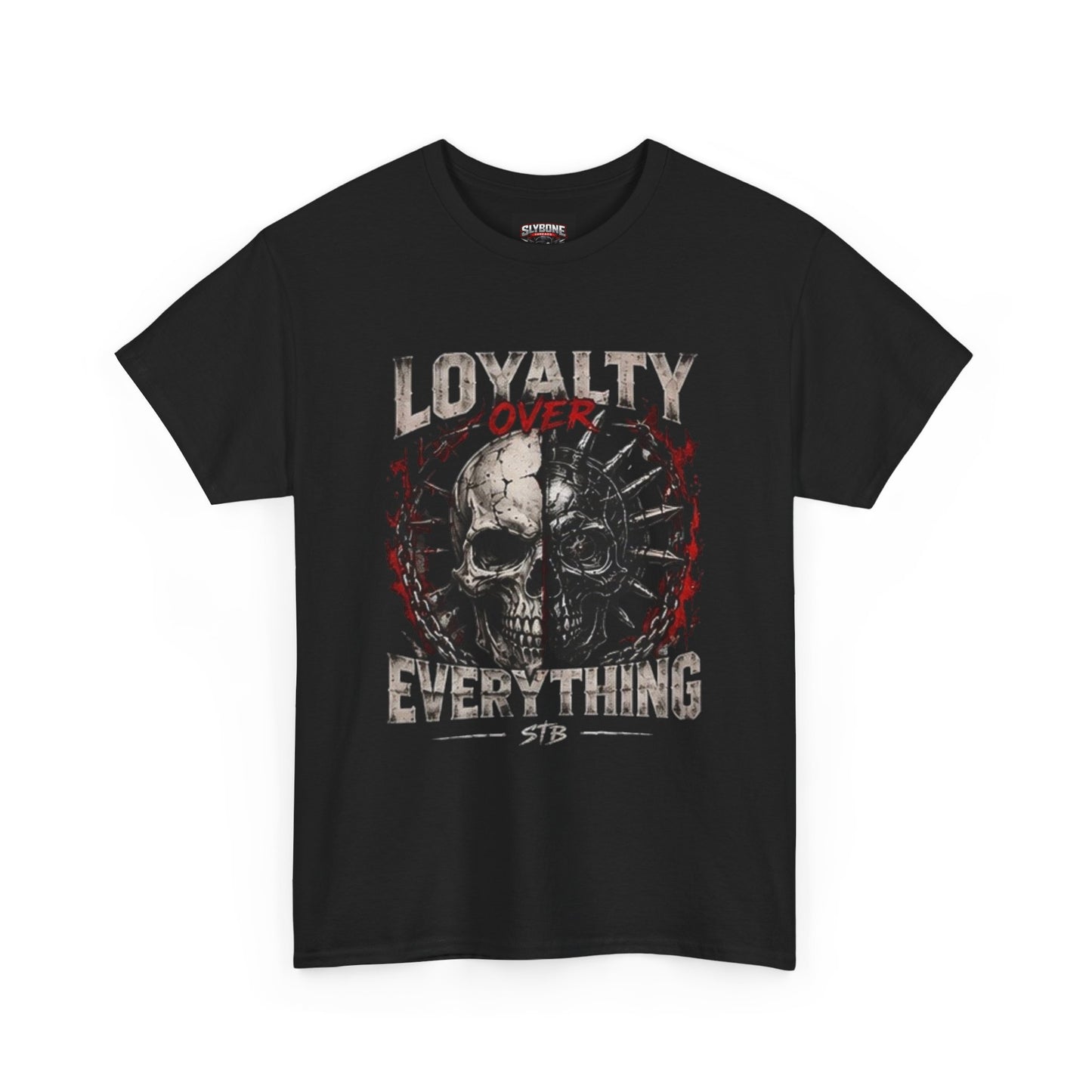 T-Shirt — "Loyalty Over Everything" Skull Graphic Tee