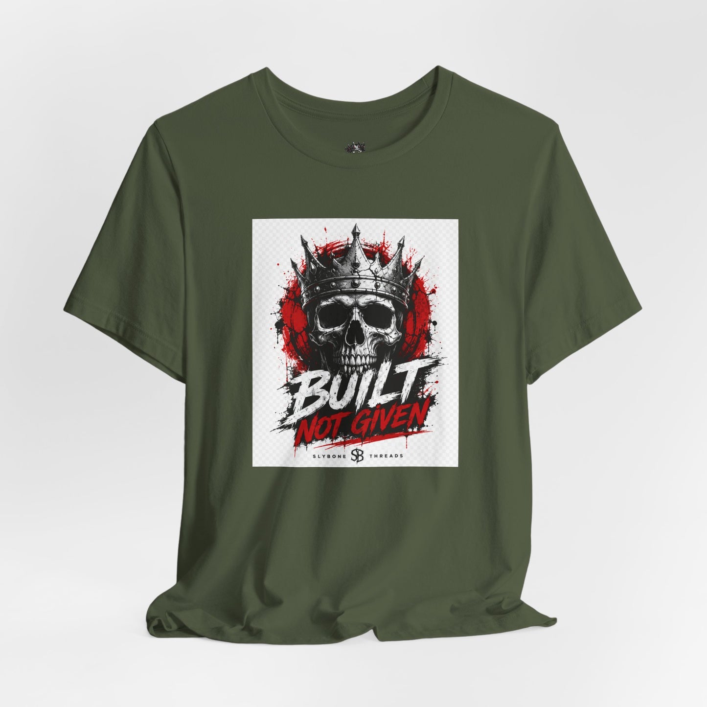 Built Not Given Skull Tee — Motivational Graphic T-Shirt