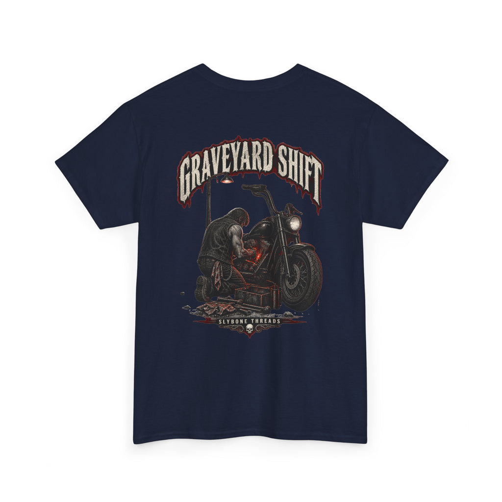 Graveyard Shift Motorcycle Graphic T-Shirt