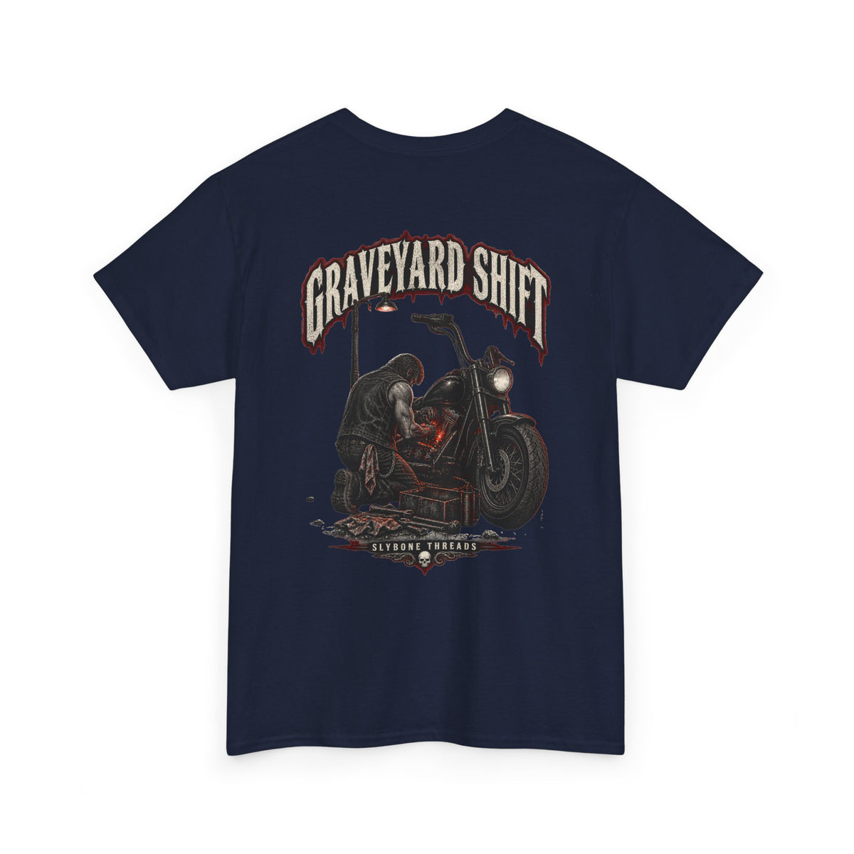 Graveyard Shift Motorcycle Graphic T-Shirt