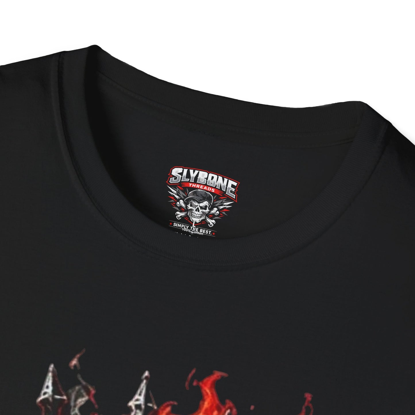Skull King Flames T-Shirt — Gothic Biker Graphic Tee