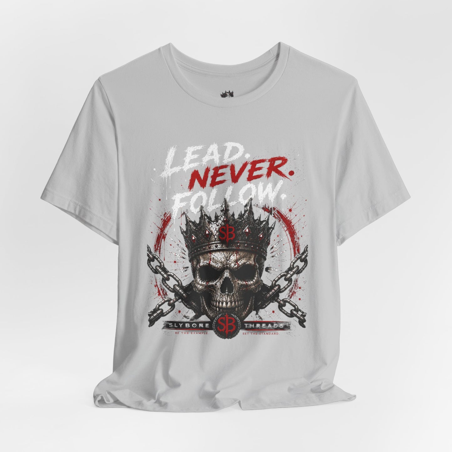 Never Skull Crown Tee — Gothic Skull Graphic T-Shirt
