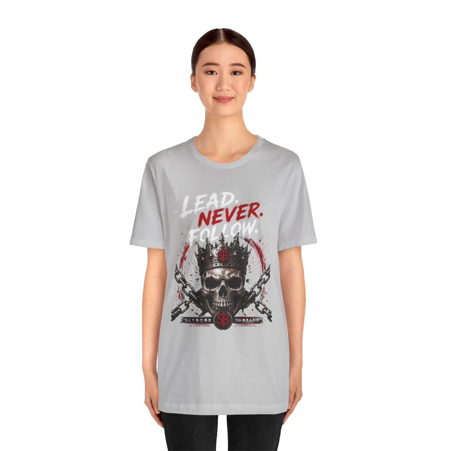 Never Skull Crown Tee — Gothic Skull Graphic T-Shirt