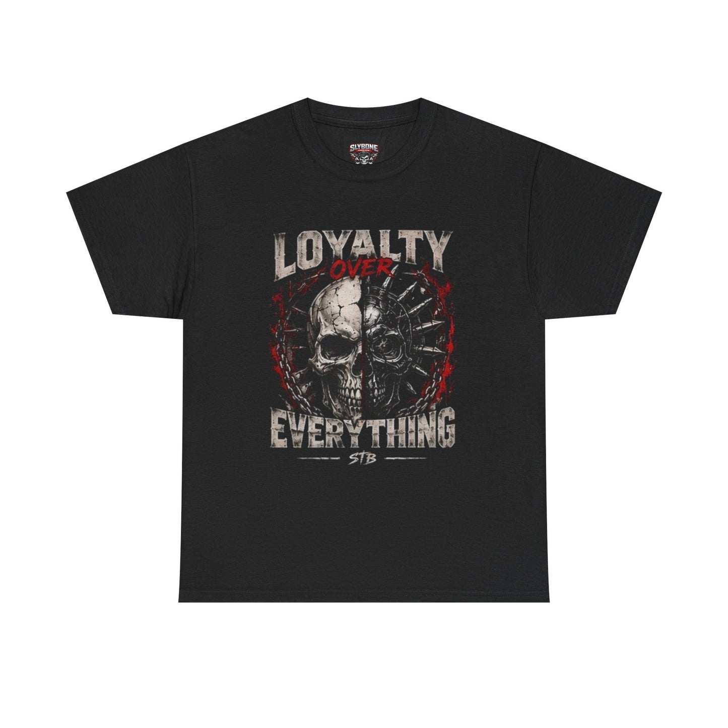 T-Shirt — "Loyalty Over Everything" Skull Graphic Tee