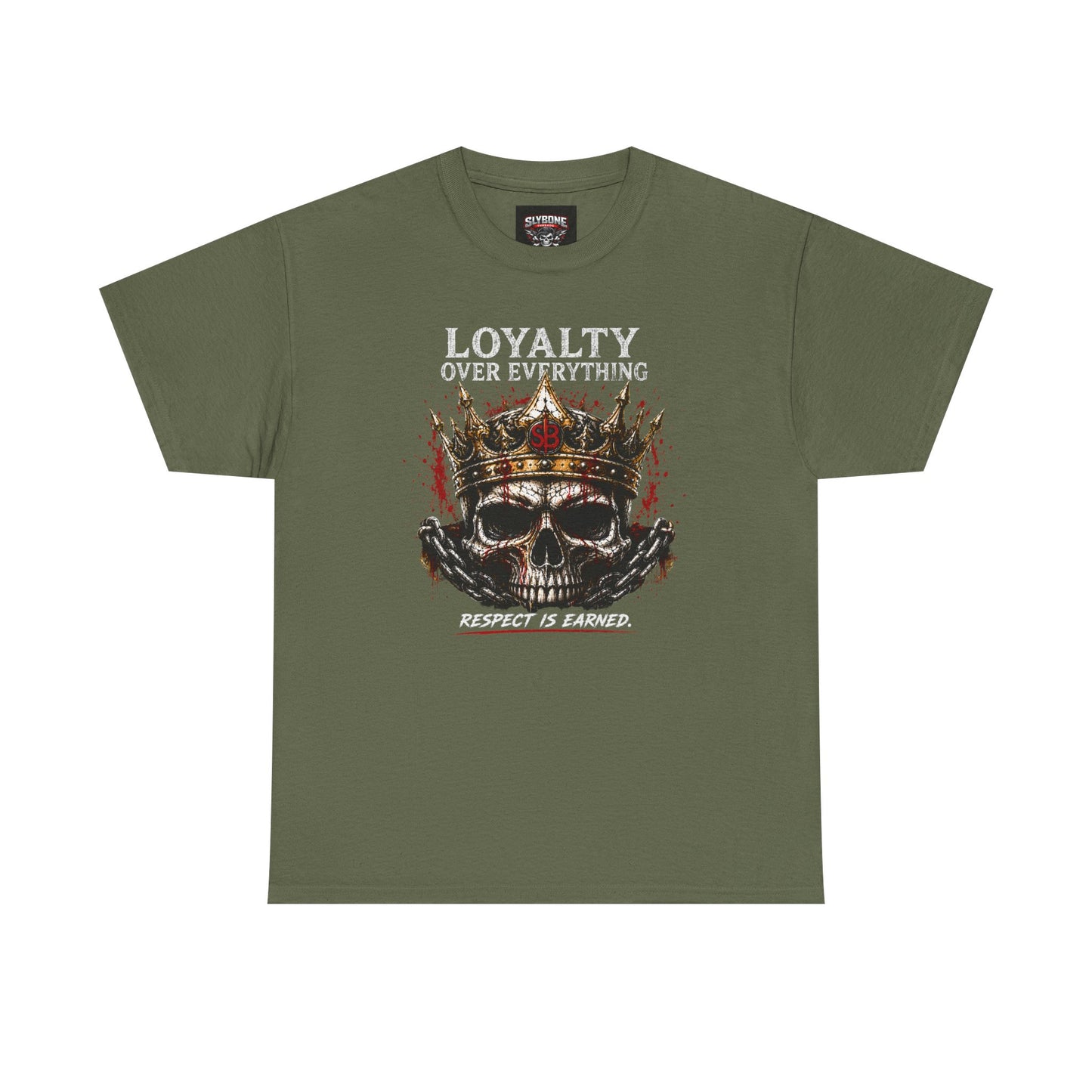 Loyalty Over Everything Skull Tee — 'Respect Is Earned' Graphic T‑Shirt