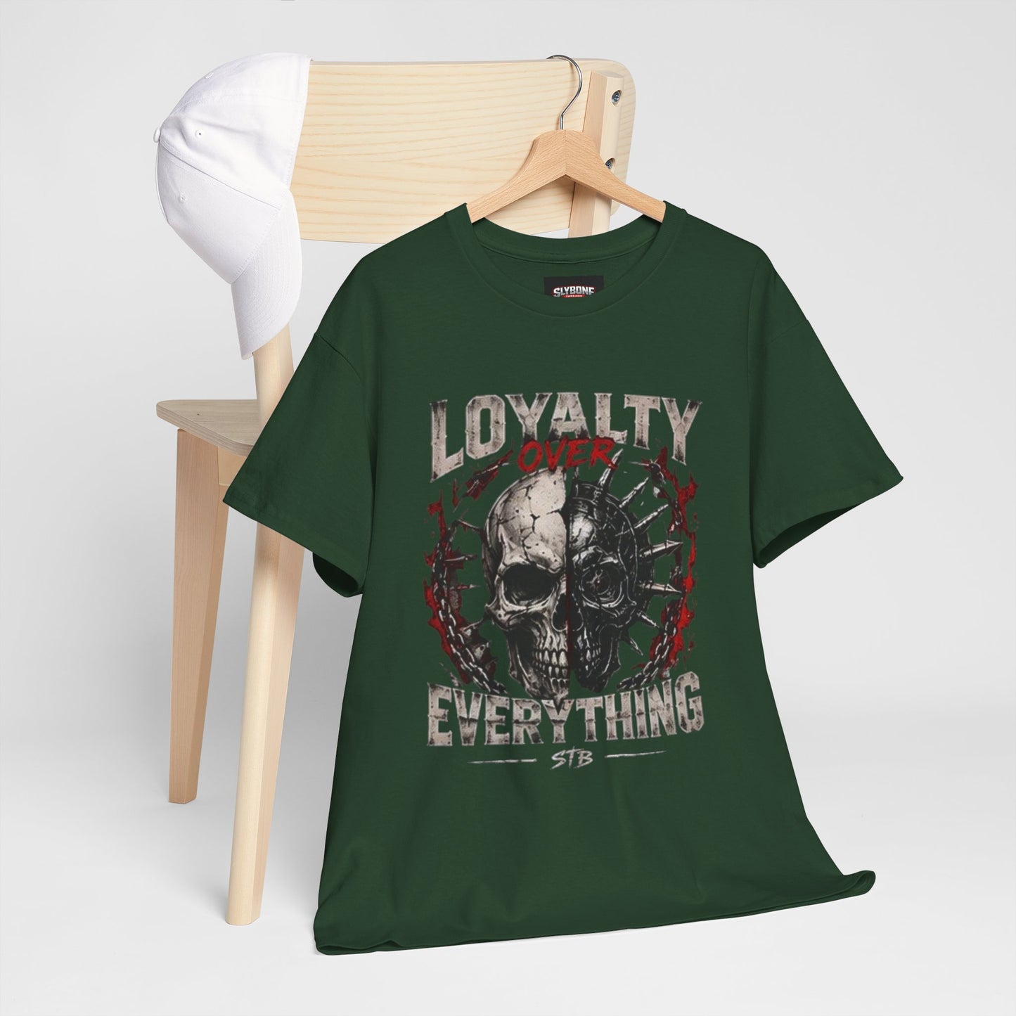 T-Shirt — "Loyalty Over Everything" Skull Graphic Tee