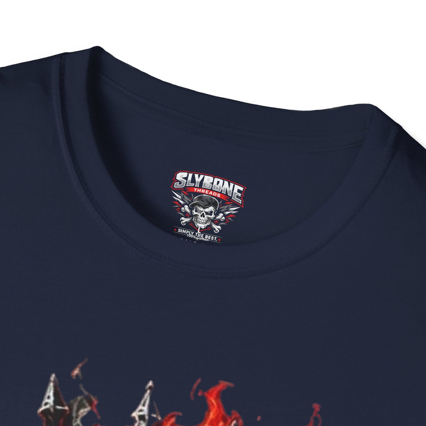 Skull King Flames T-Shirt — Gothic Biker Graphic Tee