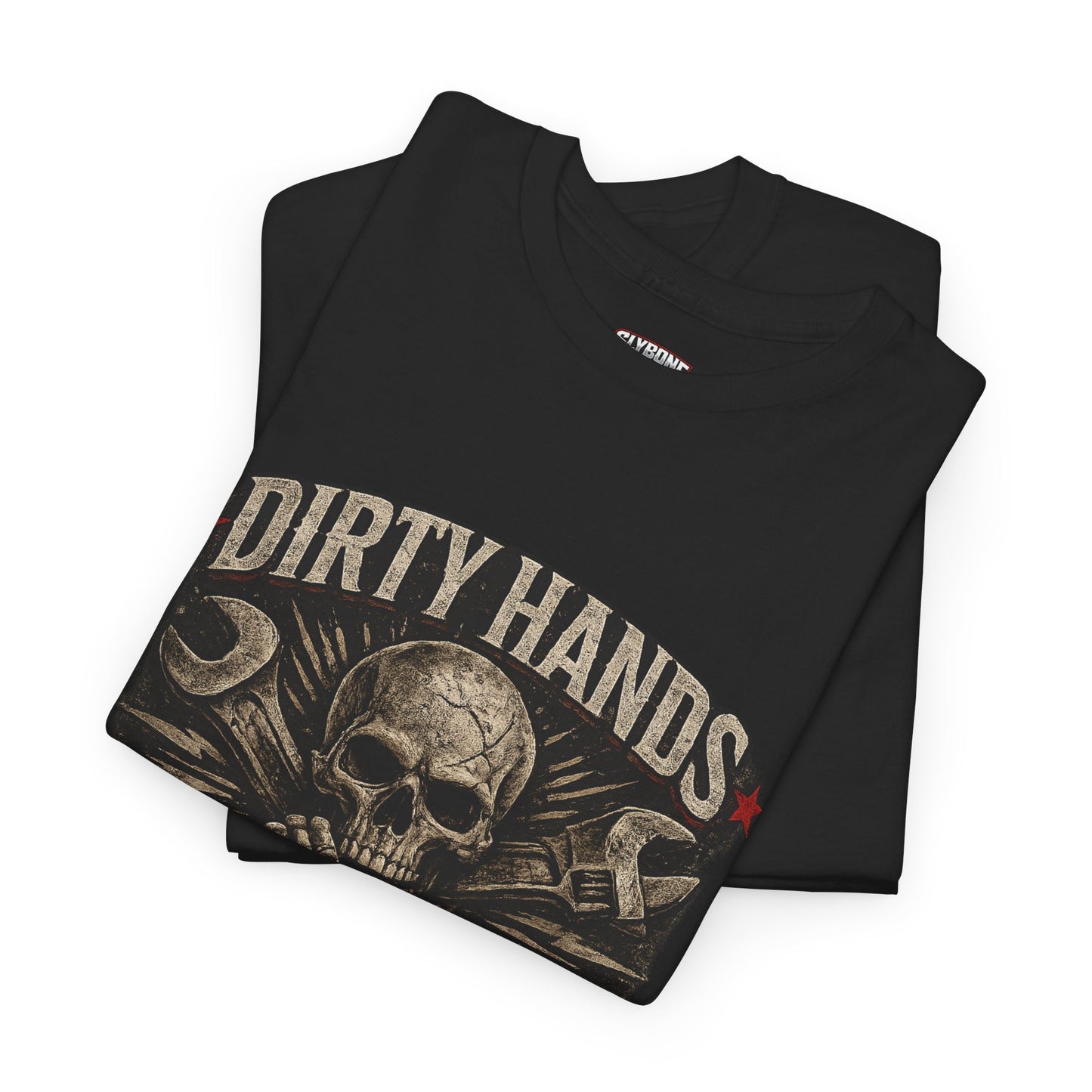Dirty Hands Clean Money Tee — Mechanic Skull Work Hard T‑Shirt
