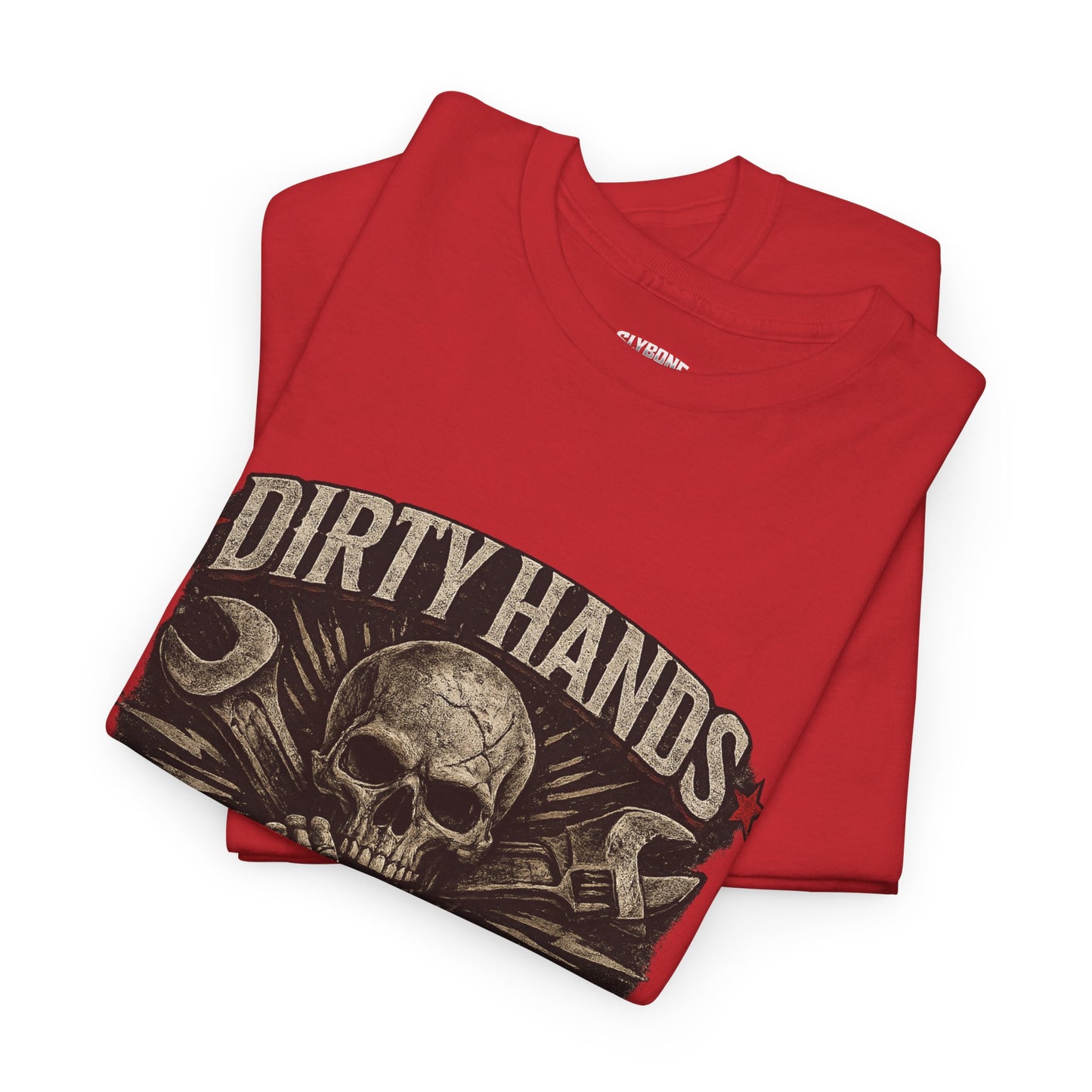 Dirty Hands Clean Money Tee — Mechanic Skull Work Hard T‑Shirt