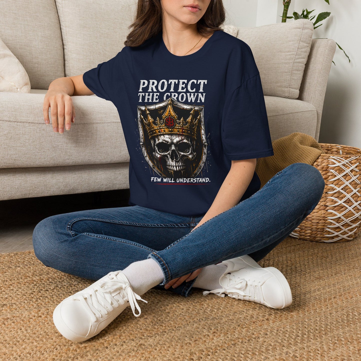 Protect The Crown Skull T-Shirt — Gothic Crown Graphic Tee