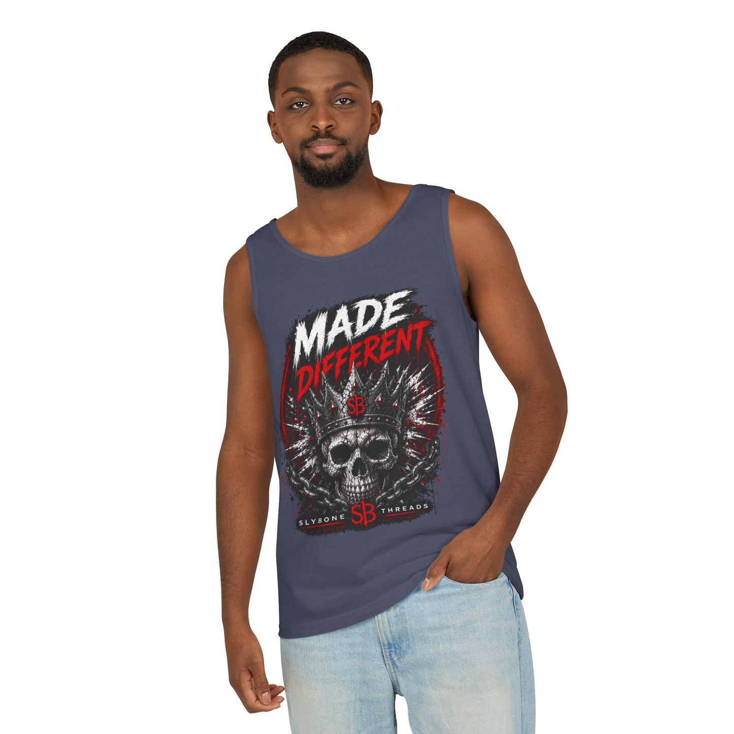 Made Different Skull Tank Top — Edgy Graphic Muscle Tee for Rebels