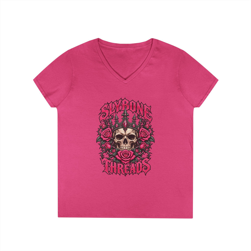 Pink Reign Women’s Skull & Roses Tee | Slybone Threads