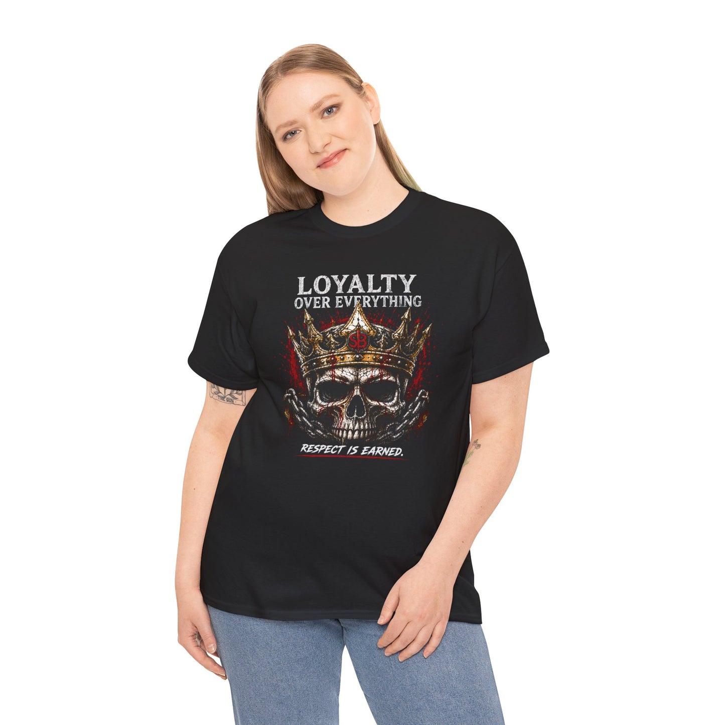 Loyalty Over Everything Skull Tee — 'Respect Is Earned' Graphic T‑Shirt