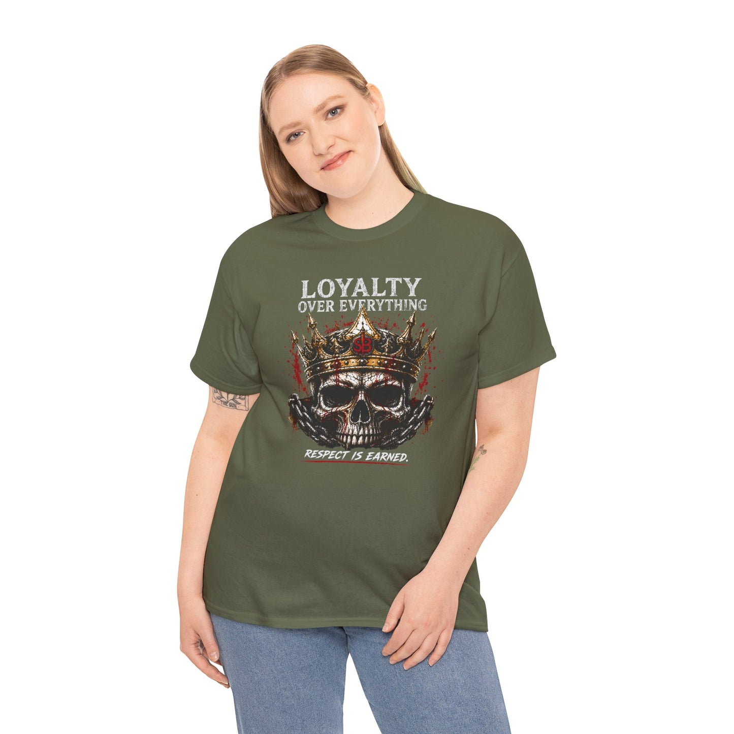 Loyalty Over Everything Skull Tee — 'Respect Is Earned' Graphic T‑Shirt