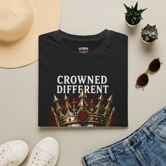 Crowned Different T-Shirt — 'Built For More' Skull Crown Graphic Tee