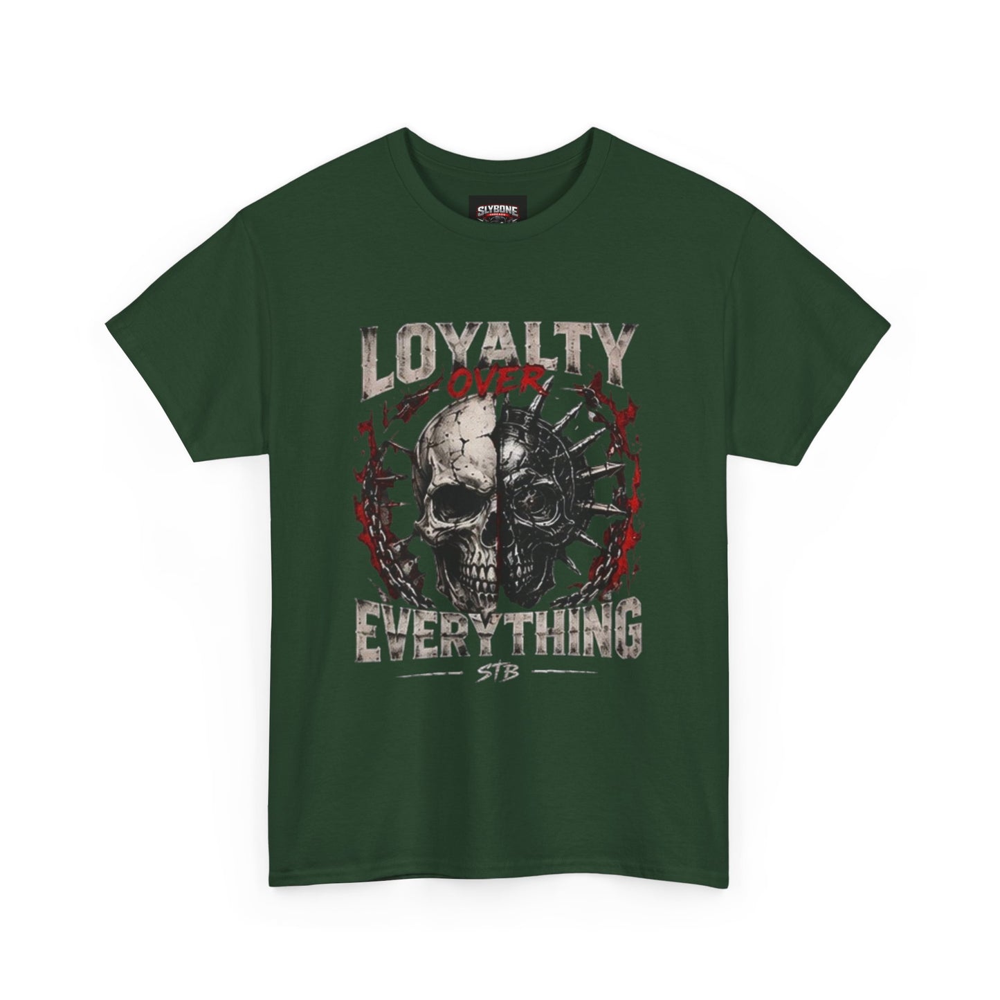 T-Shirt — "Loyalty Over Everything" Skull Graphic Tee