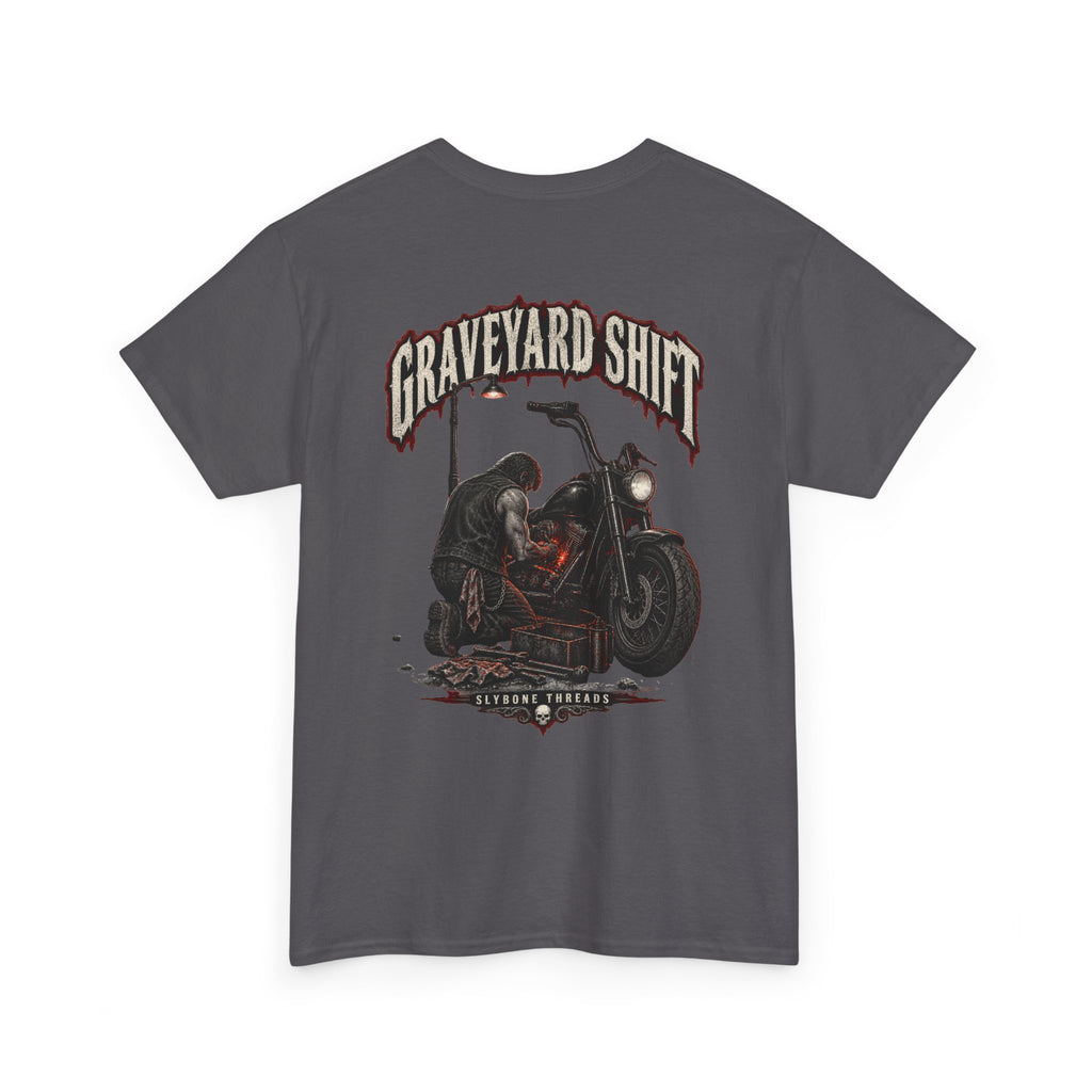 Graveyard Shift Motorcycle Graphic T-Shirt