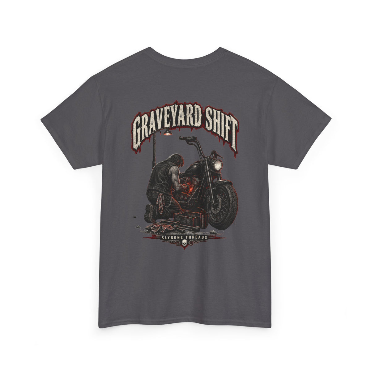 Graveyard Shift Motorcycle Graphic T-Shirt