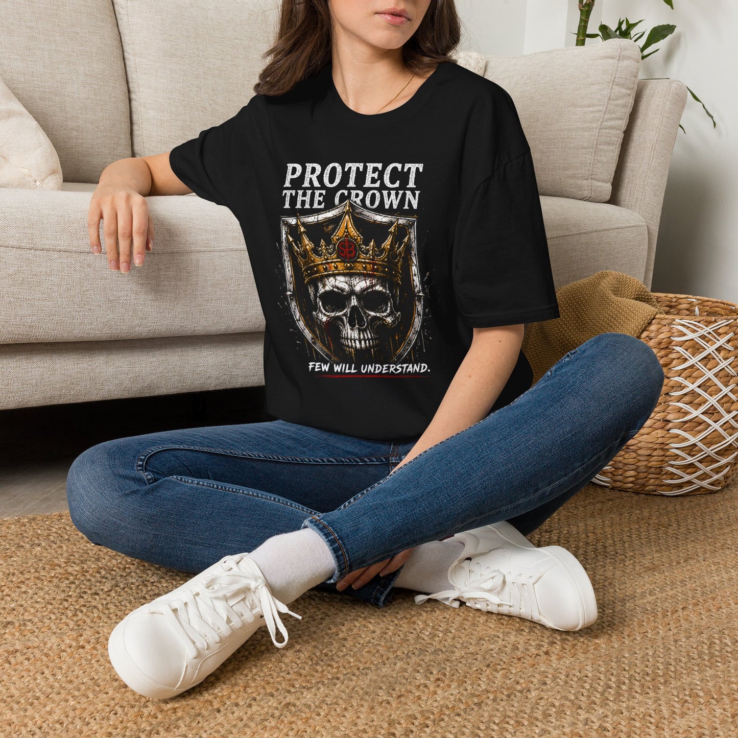 Protect The Crown Skull T-Shirt — Gothic Crown Graphic Tee