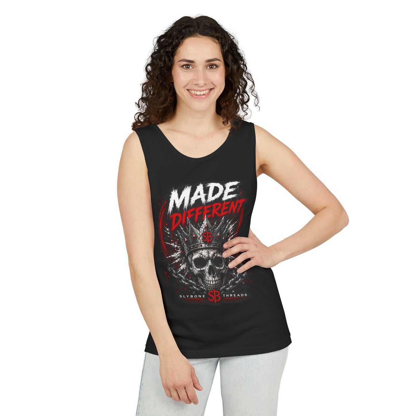 Made Different Skull Tank Top — Edgy Graphic Muscle Tee for Rebels