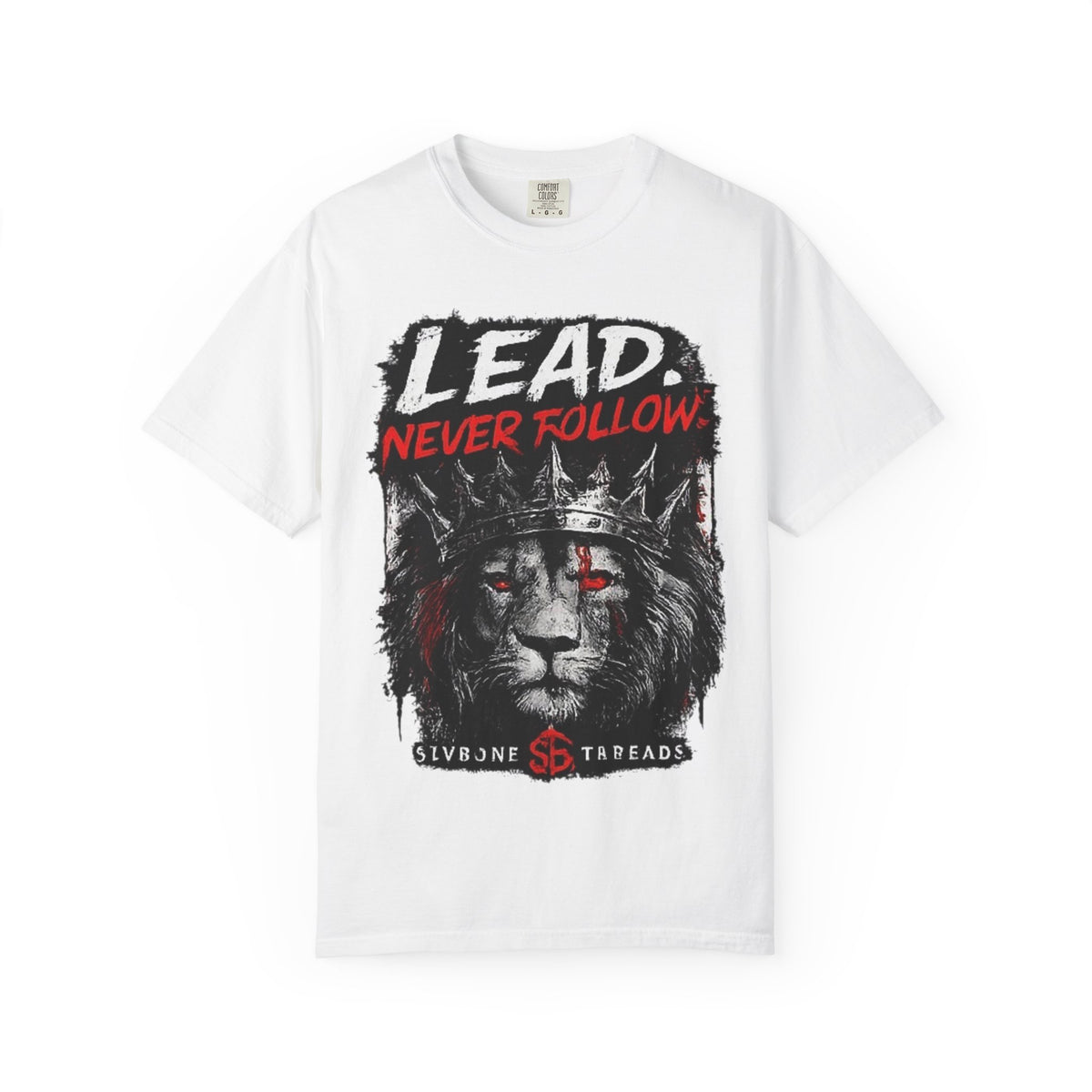 Lead Never Follow Lion T-Shirt — Motivational Graphic Tee