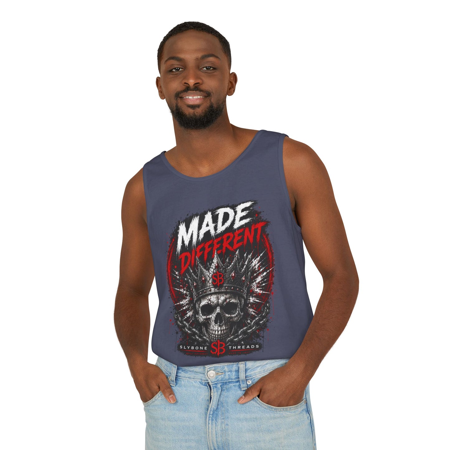 Made Different Skull Tank Top — Edgy Graphic Muscle Tee for Rebels