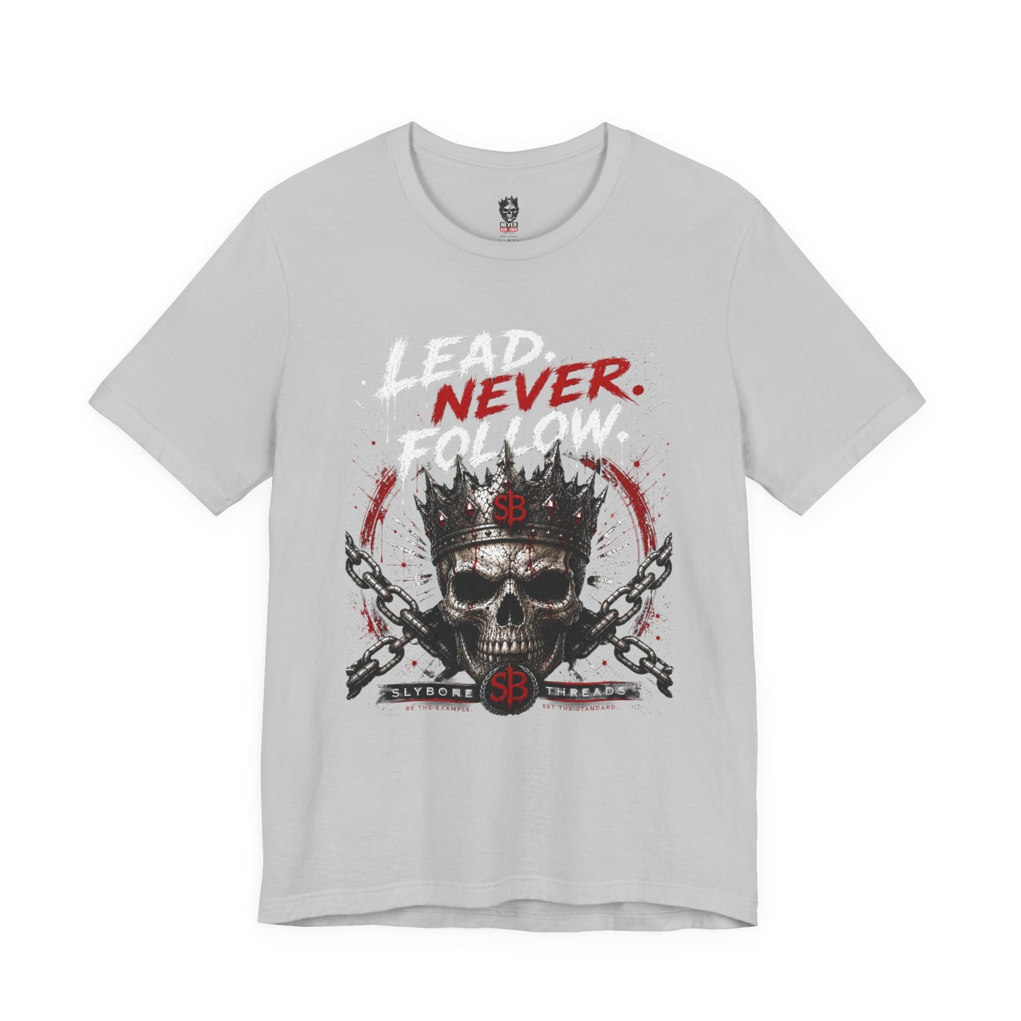 Never Skull Crown Tee — Gothic Skull Graphic T-Shirt