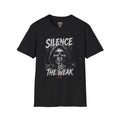 Silence the Weak Skull Tee – Dark Gothic Crewneck T-Shirt