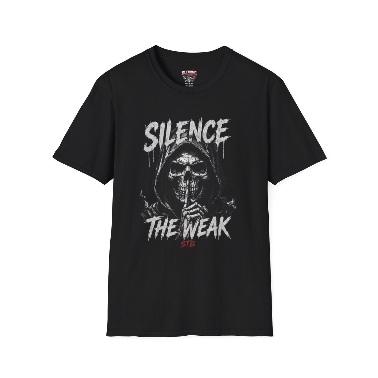 Silence the Weak Skull Tee – Dark Gothic Crewneck T-Shirt