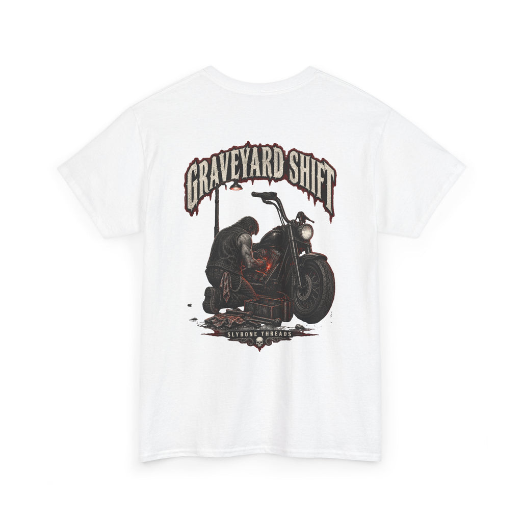 Graveyard Shift Motorcycle Graphic T-Shirt