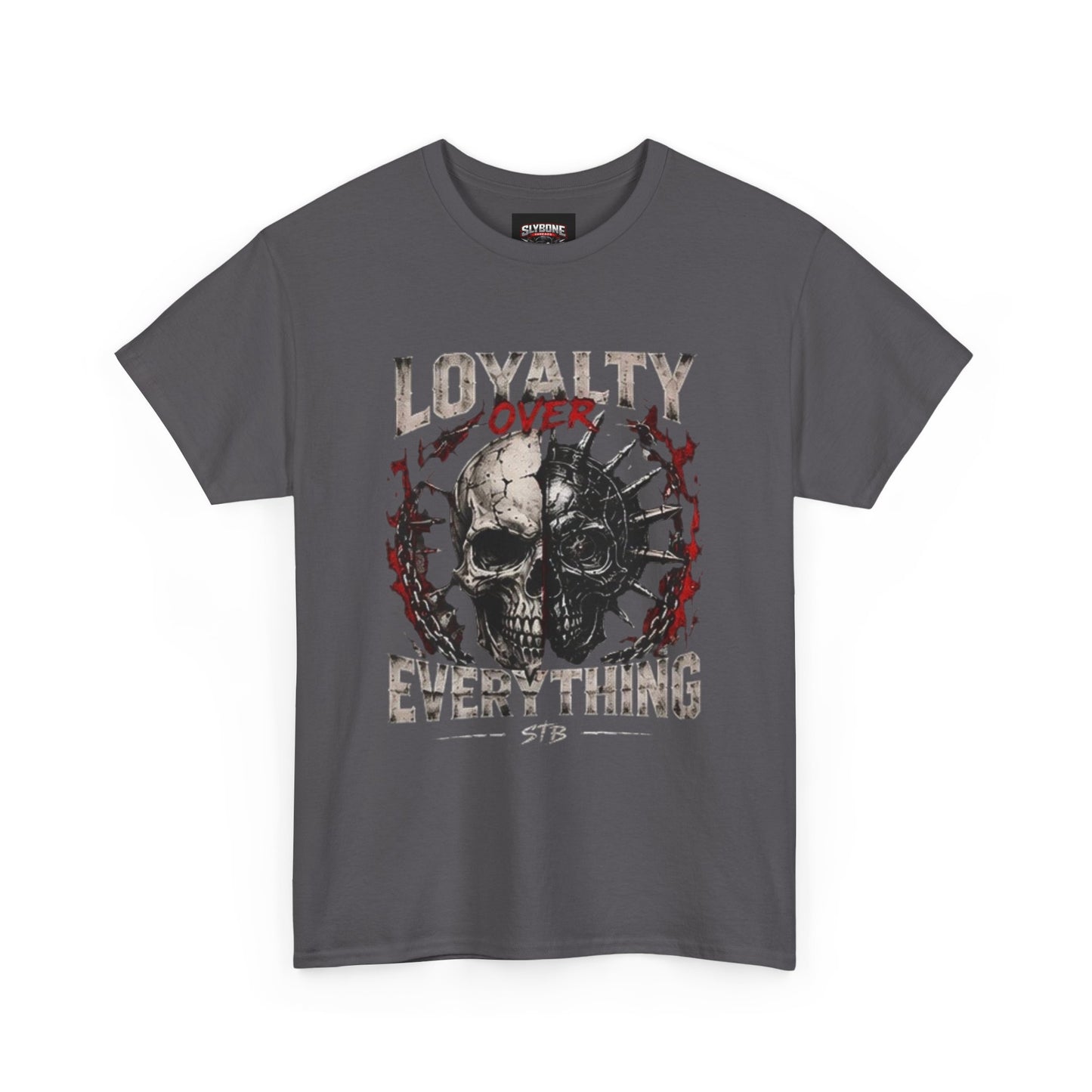 T-Shirt — "Loyalty Over Everything" Skull Graphic Tee