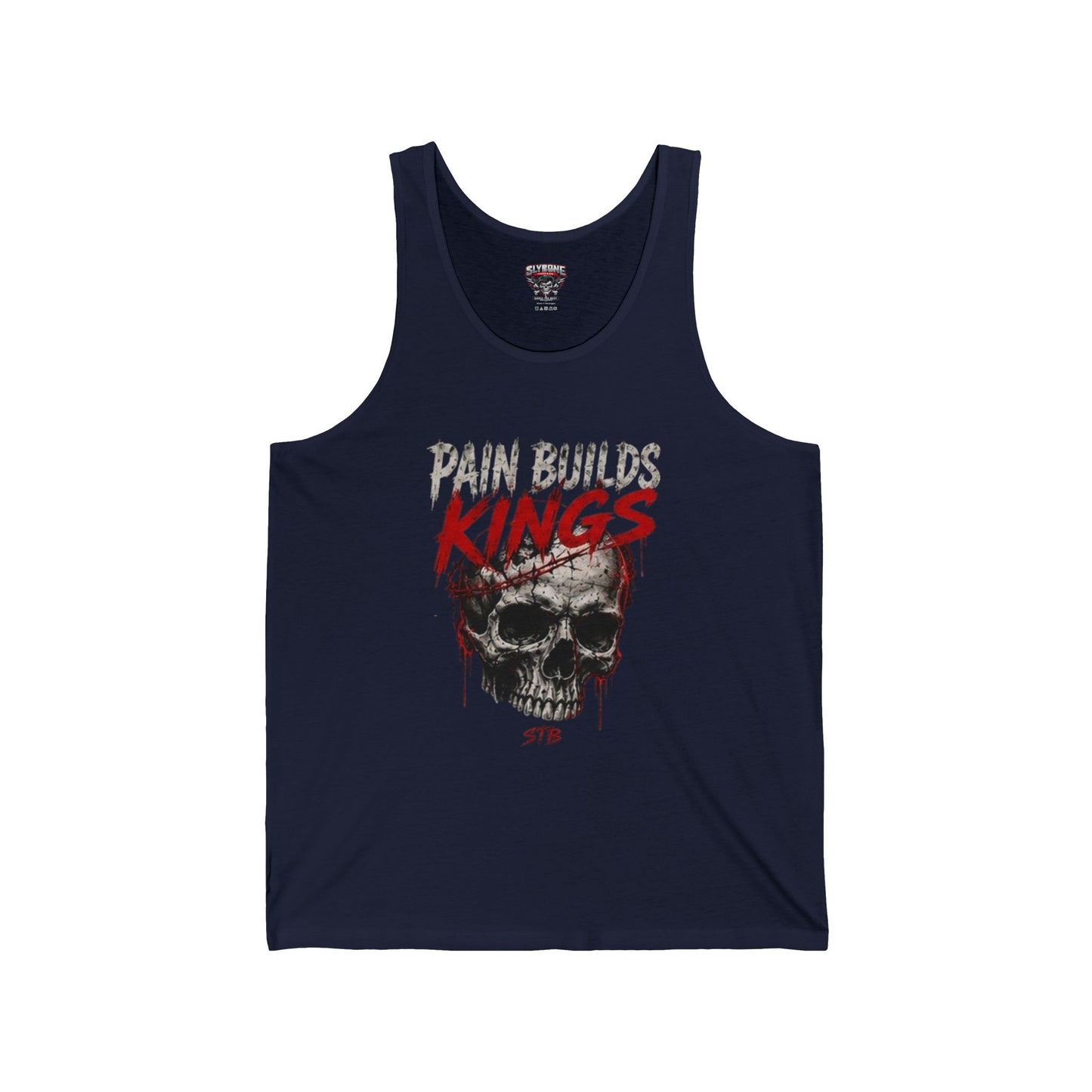 Pain Builds Kings Tank Top — Skull Fitness Gym Tank for Men & Women
