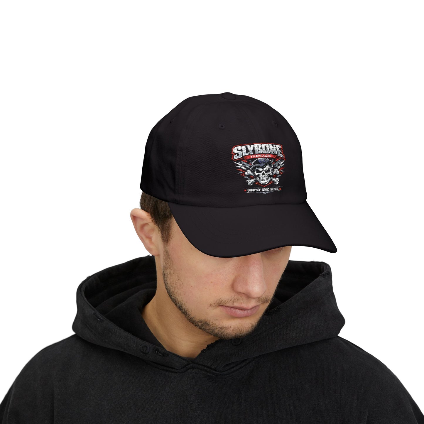 Slybone Skull Cap - Vintage Biker Dad Hat