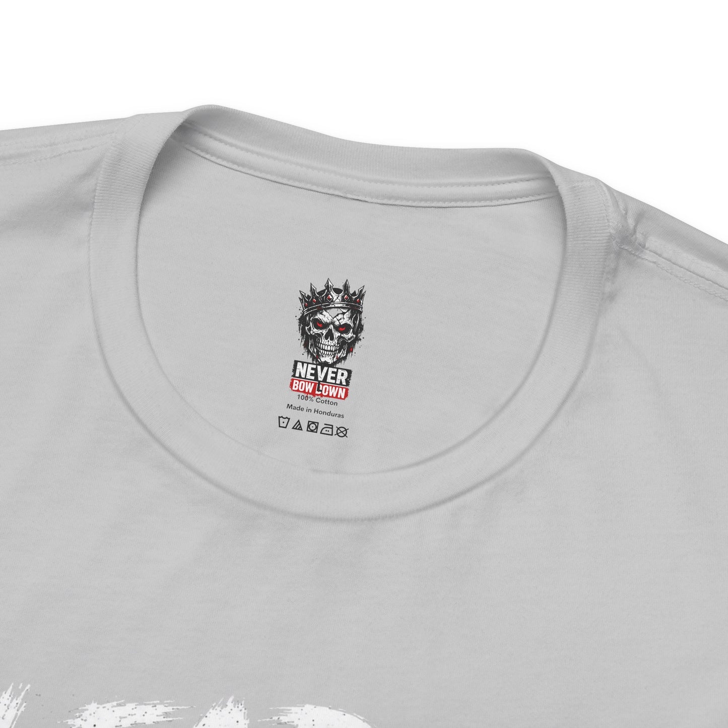 Never Skull Crown Tee — Gothic Skull Graphic T-Shirt