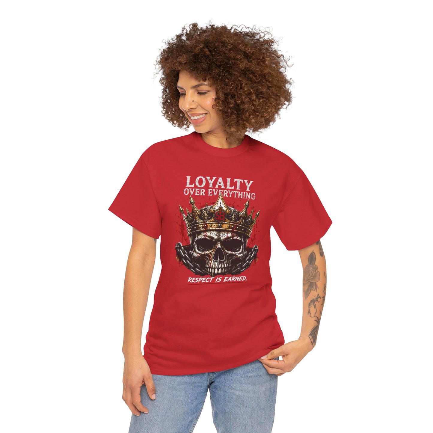 Loyalty Over Everything Skull Tee — 'Respect Is Earned' Graphic T‑Shirt