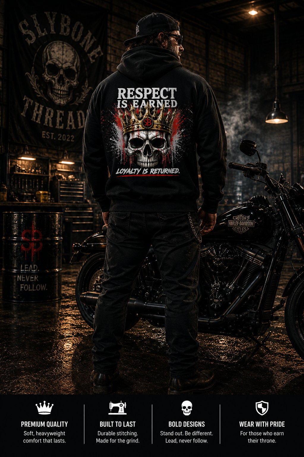 Respect Is Earned Loyalty Skull Hoodie