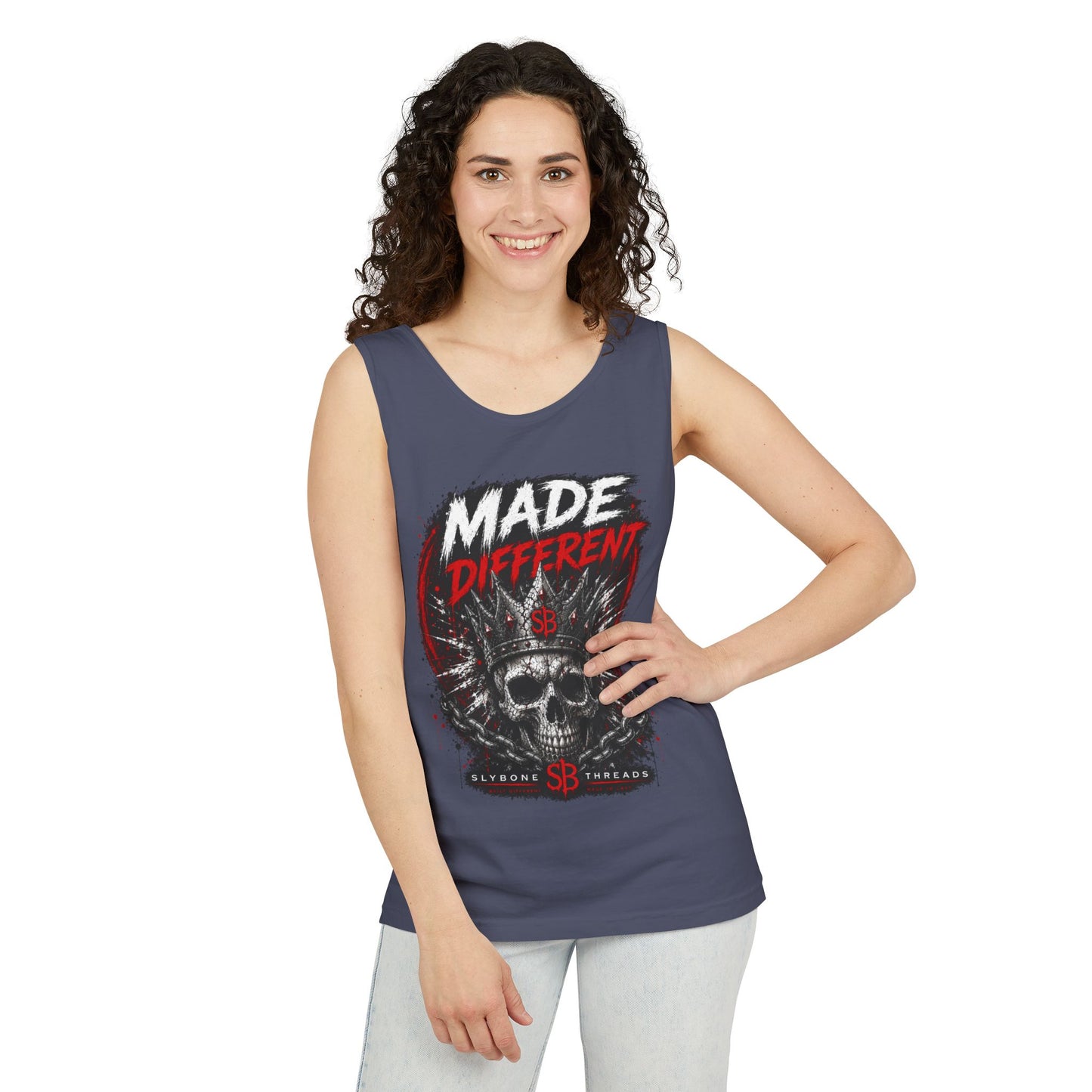 Made Different Skull Tank Top — Edgy Graphic Muscle Tee for Rebels