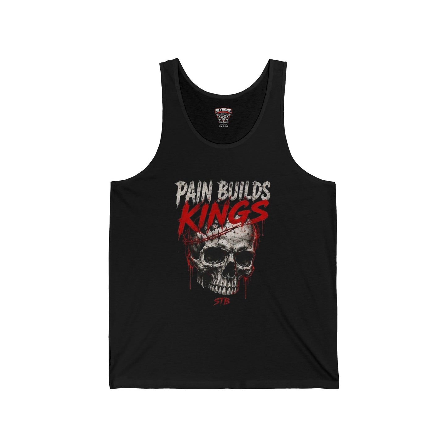 Pain Builds Kings Tank Top — Skull Fitness Gym Tank for Men & Women