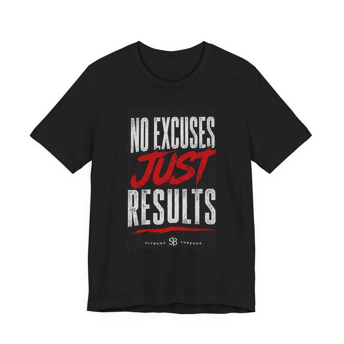 No Excuses Just Results Motivational Cotton T-Shirt