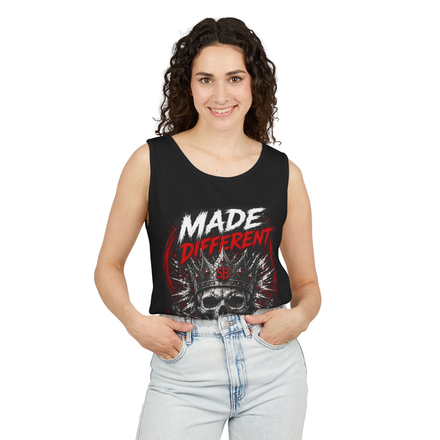 Made Different Skull Tank Top — Edgy Graphic Muscle Tee for Rebels