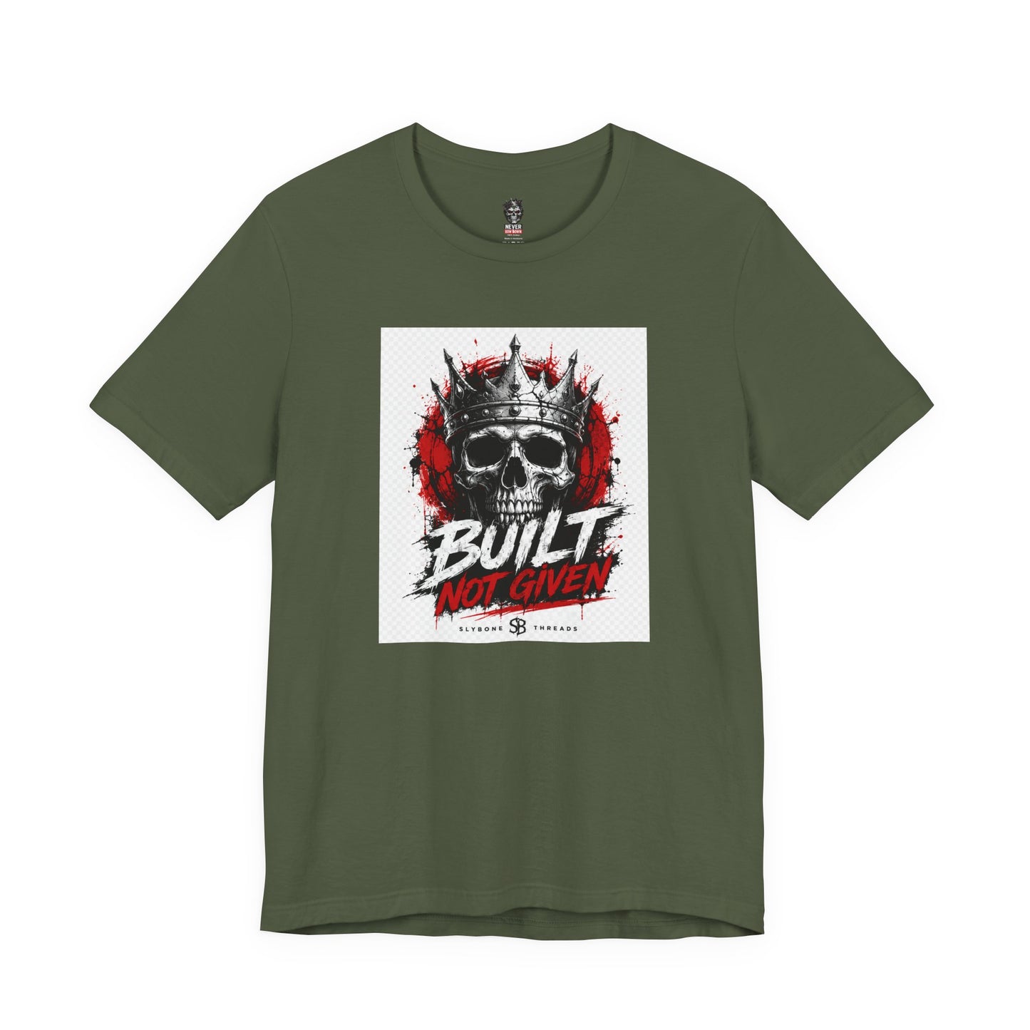 Built Not Given Skull Tee — Motivational Graphic T-Shirt