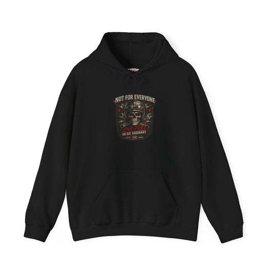 Not For Everyone Skull Hoodie — Rugged Vintage Biker Graphic Pullover