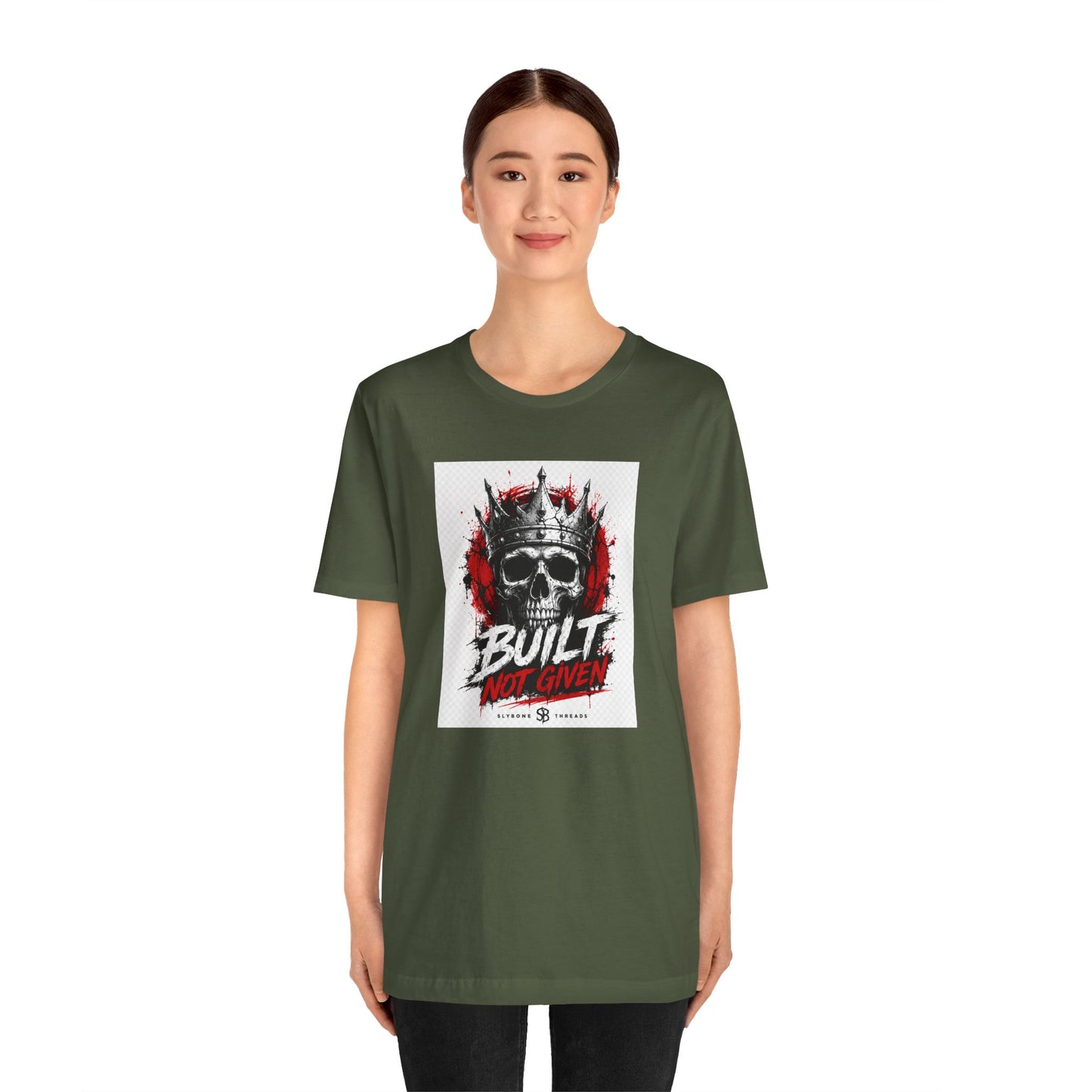 Built Not Given Skull Tee — Motivational Graphic T-Shirt