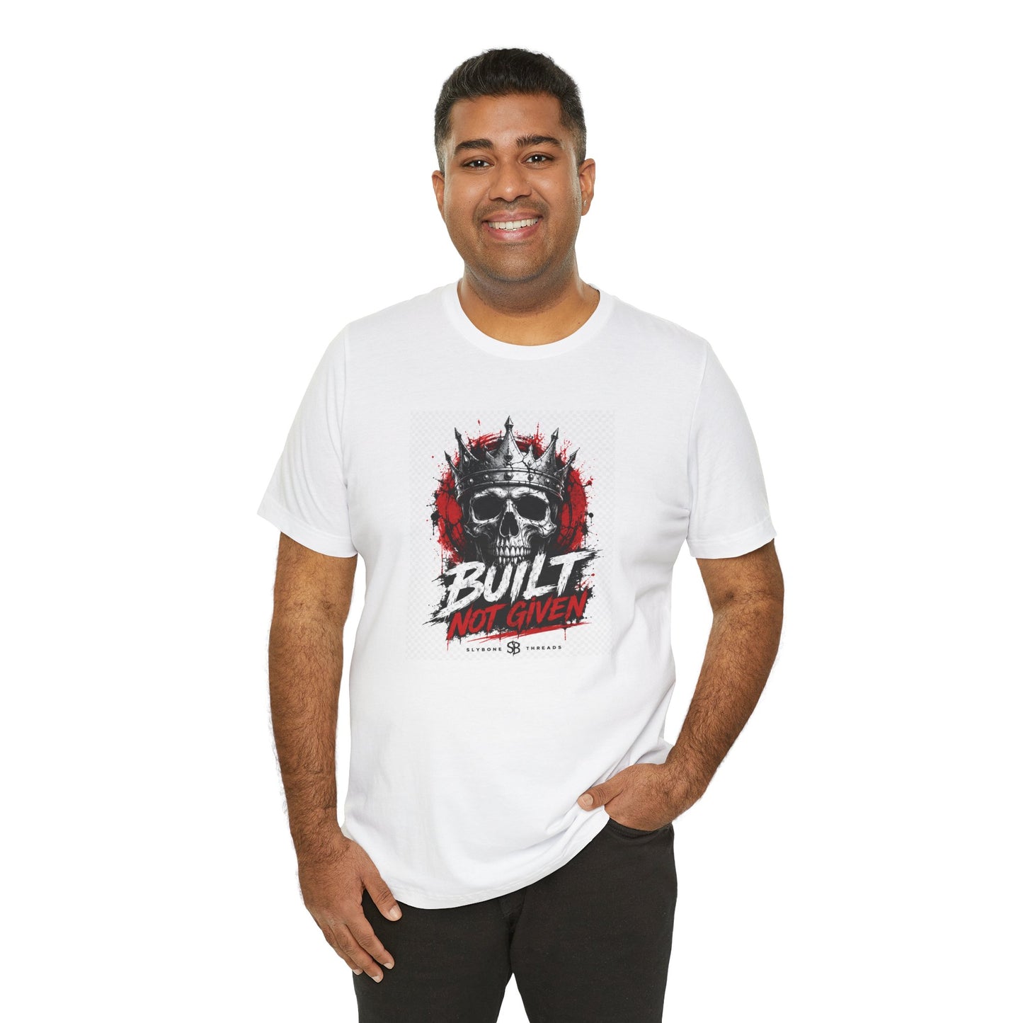 Built Not Given Skull Tee — Motivational Graphic T-Shirt