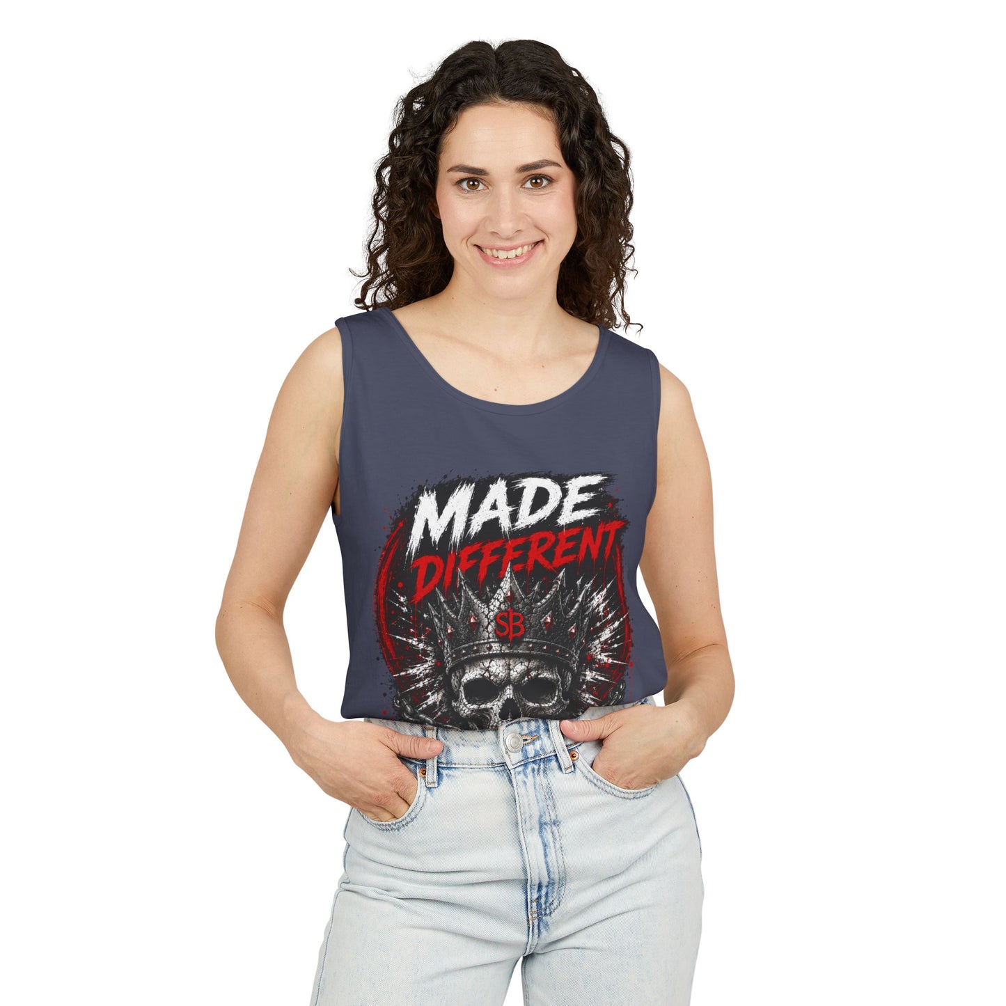 Made Different Skull Tank Top — Edgy Graphic Muscle Tee for Rebels