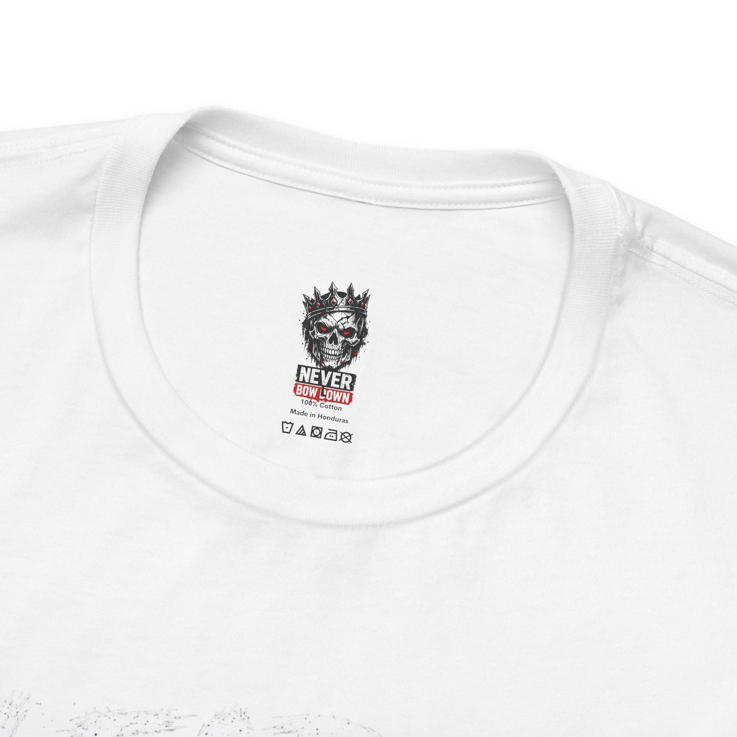 Never Skull Crown Tee — Gothic Skull Graphic T-Shirt